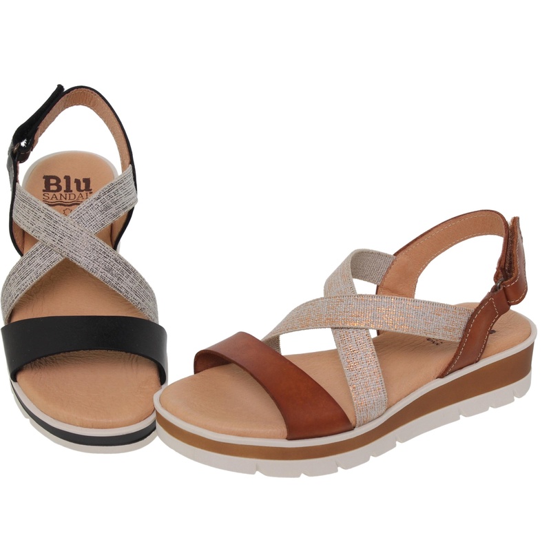 21501BLU/68 · SANDALIA SEÑORA PIEL