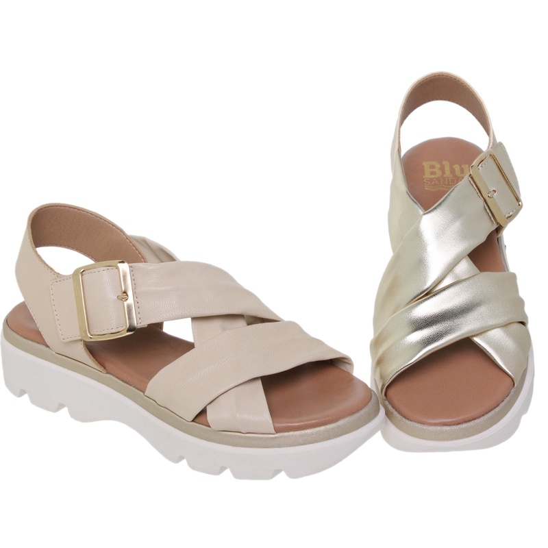 1245BLU/42 · SANDALIA SEÑORA PIEL