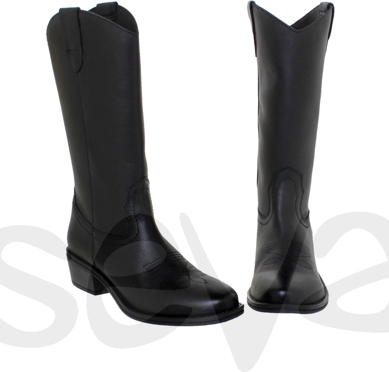 Botas altas negras mujer